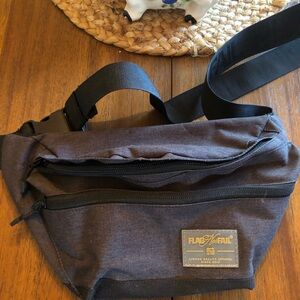 flag nor fail Grey Men's Belt Bag with Adjustable Strap